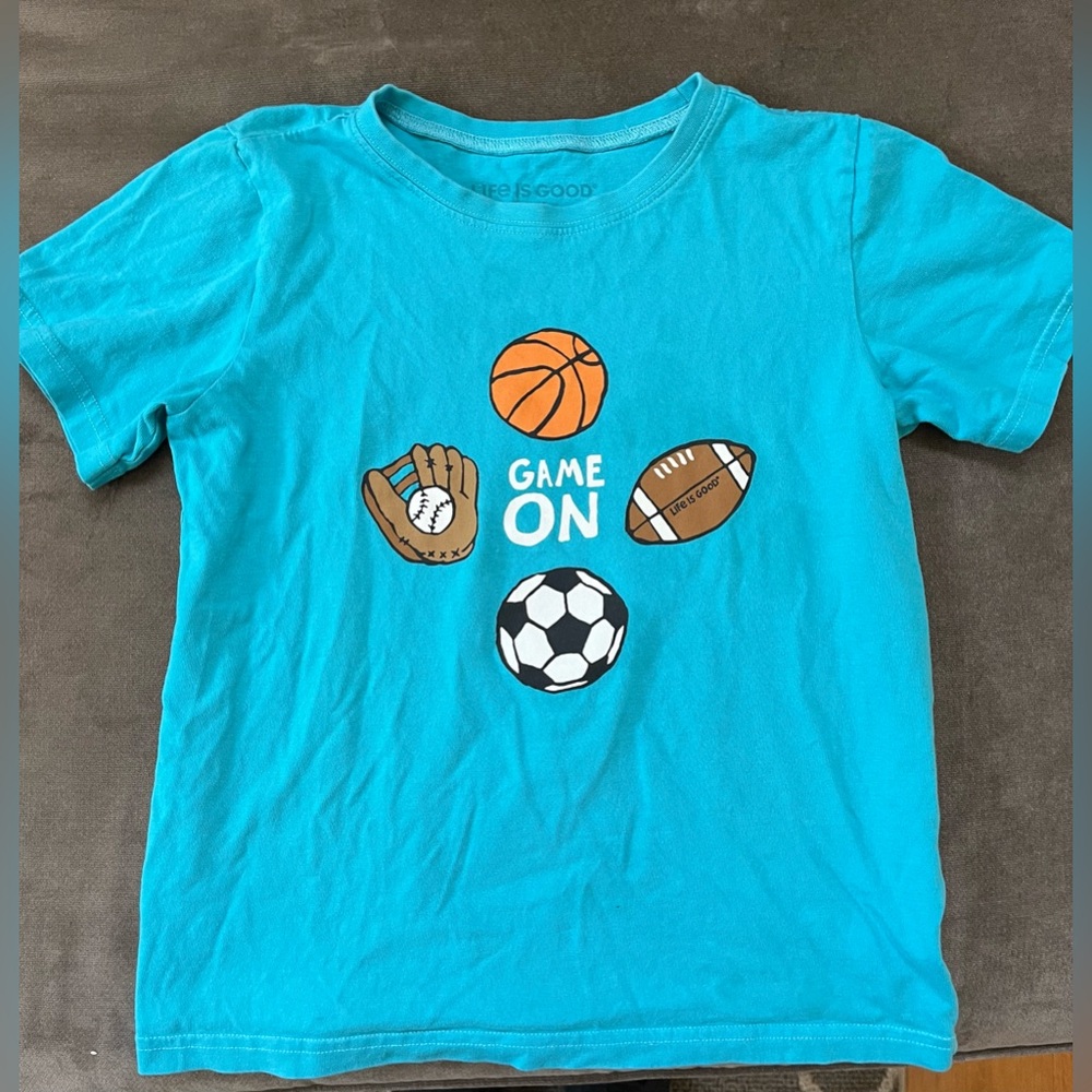Life is Good Kids' Blue Sports Graphic Tee